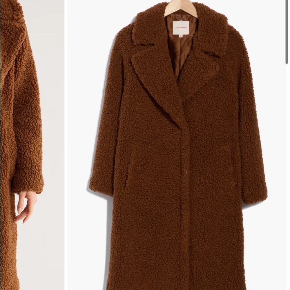 Lucky Brand Brown Teddy Coat
